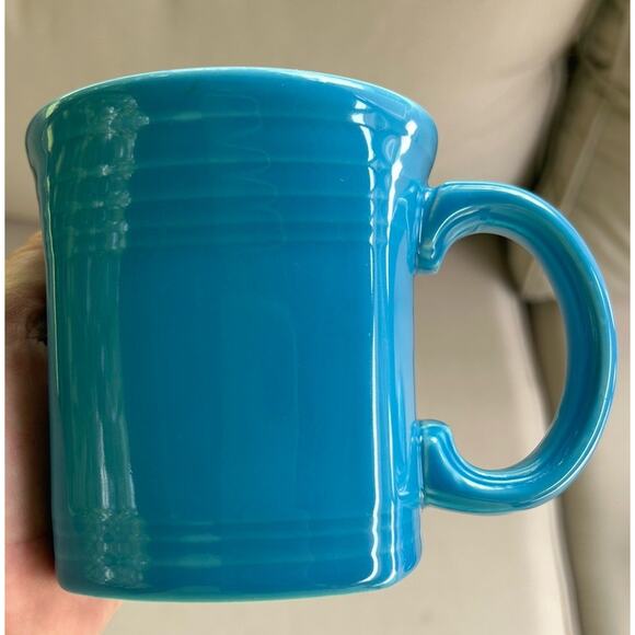 RETIRED Peacock Blue Square Mug Homer Laughlin See Dsecription - Picture 2 of 5